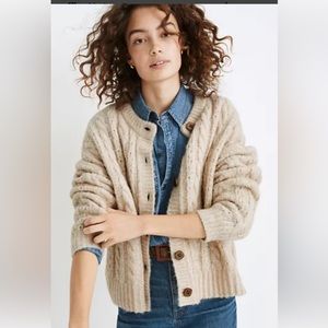 Madewell Beige Cable Knit Sweater